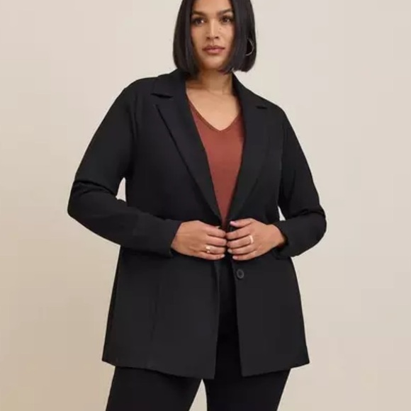 Torrid Studio Luxe Long Line Blazer Jacket - Picture 1 of 14